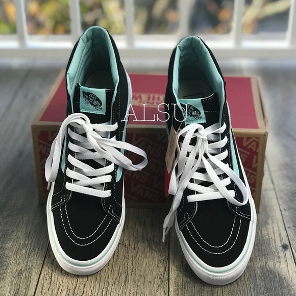 NWT VANS SK8-HI POP Black Blue Tint W AUTHENTIC - Picture 3 of 8